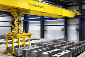  Handling of fresh and hardened products from drycast production, also by automatic crane 