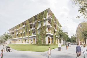  The Education Center Bildungshaus NeckarPark project in Bad Cannstatt is one of Stuttgart’s largest and most innovative school construction projects. Circumferential escape balconies extending over all floors provide the Education Center its distinctive appearance  