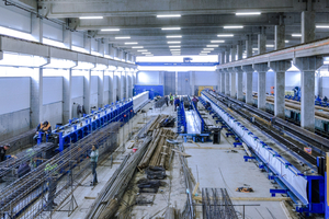  The various molds installed are between 32 and 62 m long  
