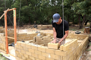  A small house under construction using Click Brick blocks 