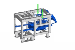  Abb. 1a+b: Ein Servomotor und ein Kettenantrieb anstelle von Gelenkarmen 
