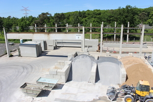  Fig. 9: Outdoor storage facility for mineral aggregates and precast elements – implementing efficient logistics as part of the restructuring effort  