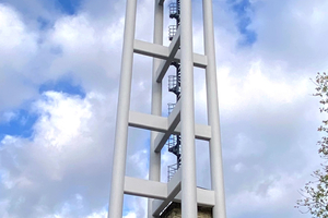  Extensive repair works were carried out on the bell tower of Bugenhagen Church in Hanover because of concrete damages  