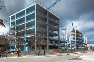  Complete structural system of precast concrete elements by Hormipresa for 258 apartments in the socially supported housing estate of Fundació Salas in Terrassa (Barcelona) 