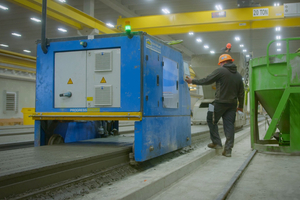  Fig. 5: The automatic SmartJet plotter can draw and print data onto precast elements  