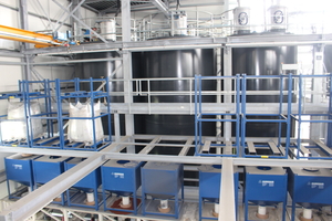  With the Würschum color batching plant, 10 brilliant colors are possible; all colors can be used with each mixer 