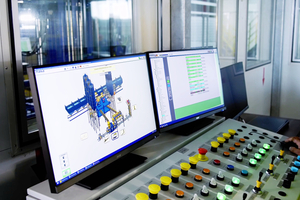  Visualization of the production plant in the Masa plant control software 