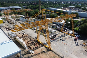  Otto Quast Bau AG in Coswig, located in Saxony/Germany, recently commissioned an impressive Teichmann gantry crane with an overall length of 75 m 