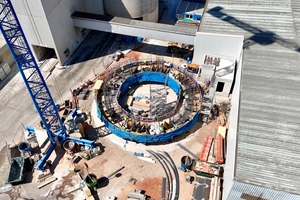  Formwork and reinforcement works used up about 60 tons of steel in construction of the silo foundation 