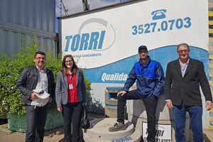  Back in August 2019, BFT editor-in-chief Silvio Schade visited Jlia, Eduardo, and Nabor Torri (from left) in Novo Hamburgo, Rio Grande do Sul, on the occasion of the Brazilian Concrete Show 
