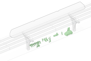  More usable space: The slender supports create urban space that continues to be available for various uses 