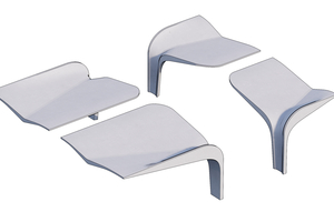  By combining differently aligned supports, even tight radii and gradients are no problem 