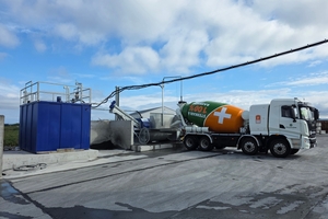  The Bibko ComTec 30 recycling system supplied to the Steypustöðin concrete producer in Iceland provides a recycling capacity of 30 m³/h 