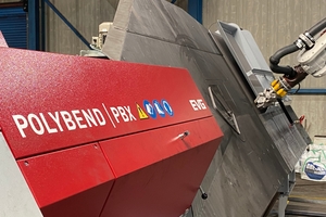  Fig. 4: Polybend PBX automatic bending machine with integrated ABB robot: The system is designed for high repeat accuracy and automated subsequent processing 