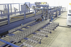  PLC Basic EE mesh welding machine – automatic mesh bundle discharging system sideways 