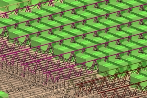  Fig. 3: Using hollow core slabs reduces the amount of concrete required, thus ensuring greater sustainability  