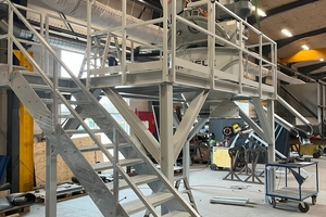  Simotec übernahm die Vormontage der kompletten Mischanlage – inklusive Kniele-Mischer – am Standort in Dänemark  