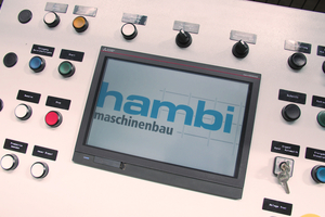  Fig. 5: The system is operated and visualized via a GOT control unit as well as several switches and buttons  