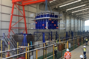  Machine placed for casting 