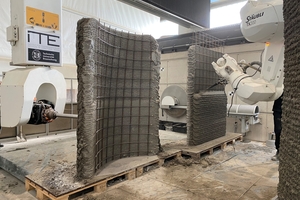  Fig. 1: Shotcrete 3D Printing of reinforced concrete components 