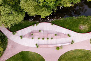  Fig. 2: The circular path with bridges and terraces creates new recreational areas on the riverbank 