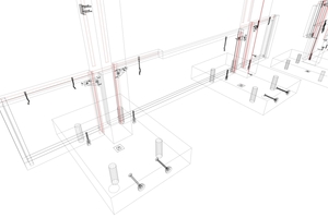  Fig. 3: MLP Berlin Spreenhagen industrial construction project: Integration and coordination of built-in components in the BIM model as the basis for a consistent planning process  
