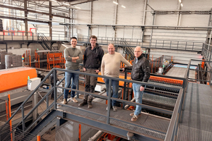  Jan Keuken, Bart de Vree, Teo Augustinus and Niek Augustinus (from left) in the plant 