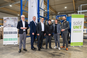  Thomas Zawalski (Managing Director of Solid Unit), Christian Bruch (Deputy Chairman of the Board of Solid Unit), Sören Bartol (Parliamentary State Secretary to the Federal Minister for Housing, Urban Development, and Construction), Hoang Anh Nguyen (Chief Growth Officer of EcoLocked), Micheil Gordon (CTO &amp; Co-founder of EcoLocked) and Julian Biermann (Deputy Chairman of the Board at Solid Unit / from left to right) 