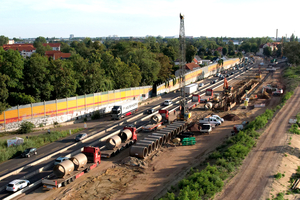 Der Bau der zweiten Nord-Süd-Verbindung für die Straßenbahn der Magdeburger Verkehrsbetriebe ist ein Großprojekt 