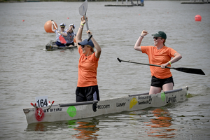  Gewinnerinnen im sportlichen Wettkampf der Damen: das Team der Universität Twente 