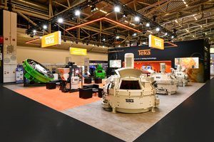  Teka is one of the leading suppliers of high-performance mixers and dosing and mixing systems for the concrete industry (shown here at bauma 2025) 
