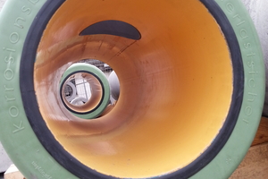  The high-precision connection between the tapered ends and sockets of Ecoresist reinforced concrete pipes guarantees 100 percent shear load resistance 