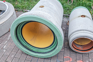  Ecoresist reinforced concrete pipes feature a durable internal polymer lining and precisely fitted joints 