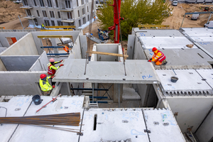  A total of over 13,000 m² of DX-Therm precast ceilings from Dennert were installed 