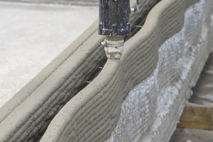 Even curved wall elements can be produced precisely and efficiently using the 3D printing process 