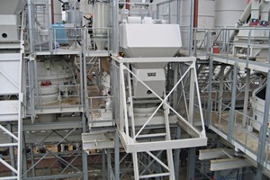  Four mixing stations are equipped with planetary mixers of type TPZ 3,750 with an output rate of 2.5 m³ per batch, one mixing station with a Teka high-performance Turbine Mixer THT 1,500 