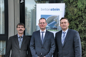  Der neue Vorstandsvorsitzende der SLG, Florian Klostermann (Mitte), eingerahmt vom stellvertretenden Vorsitzenden, Frank Diegmüller (rechts), und SLG-Geschäftsführer Dietmar Ulonska (links) 