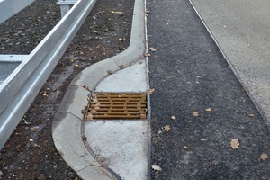  In the foreground: one of approx. 500 newly installed rainwater inlet bays at the famous-infamous Elzer mountain on the A 3 