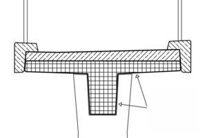  Fig. 7 Cross section of a bridge built of structural elements topped with in-situ concrete used as an example (left) and the selected requirements for the parameter configuration of the service-life design (right). 