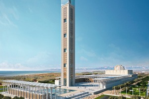  One of the largest mosques ever with the world’s tallest minaret is being built in the Bay of Algiers at present 