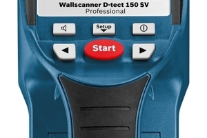  The D-tect 150 SV Professional Wall/Floor Scanner of Bosch is designed for depth measurements and the detection in wet concrete 
Der Wallscanner D-tect 150 SV Professional von Bosch ist ausgelegt für Tiefenmessungen und Ortung in feuchtem Beton 