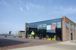  <div class="bildtext">Das „Innovationszentrum für nachhaltiges Bauen“ in Rotterdam beherbergt einen Showroom für besonders nachhaltige Produkte</div> 