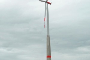  Fig. 1 Sustainable use of concrete: wind energy plant, partly made of precast concrete. 