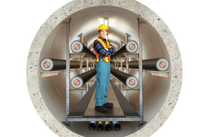  → 1 Accessible utility tunnel for high-voltage cables 