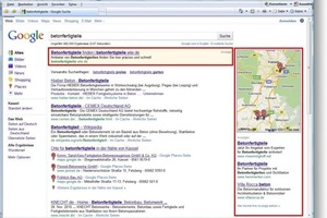  Abb. 7 Bei gängigen Begriffen rund um das Thema Beton sind Sponsorenlink-Plätze begehrt. 