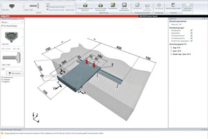  Fig. 4 The new design software „Profis Anchor Channel“ supports a reliable and effi­cient calculation of the anchor channel HAC. 