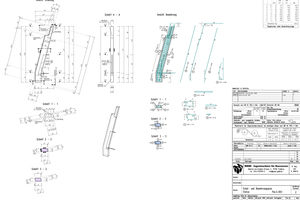  3Formwork and reinforcement plan of a column from Allplan Precast  