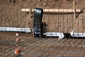  Pentaflex KG, sealing element, expansion joint connection and floor duct before concrete placement 