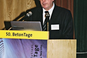  Harald Sommer, former President of FBF, welcomed the guests of the 50th BetonTage anniversary 