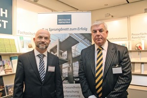  The company is managed by Andy Dix (right), who already attended the BetonTage congress held in Ulm as guest in his capacity as President of British Precast, being interviewed by the BFT Editor-in-Chief Christian Jahn there 